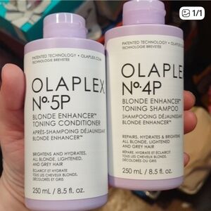 OLAPLEX No.4P & No.5P Blonde Enhancer Duo - Lavender Bottles